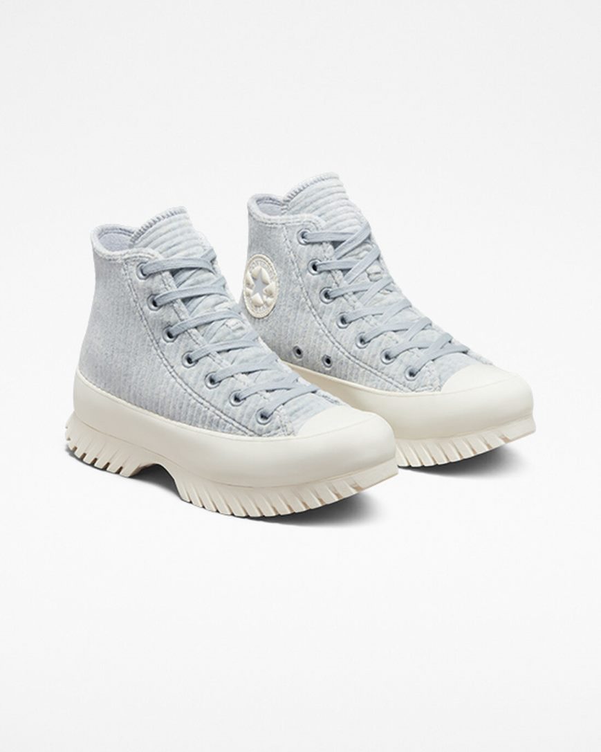 Women's Converse Chuck Taylor All Star Lugged 2.0 Velour High Top Shoes Blue | AU 389E4C